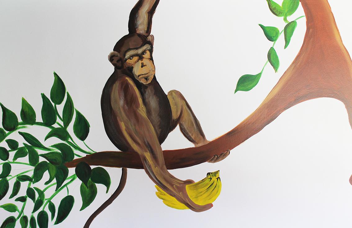 Zoom de détail sur le singe